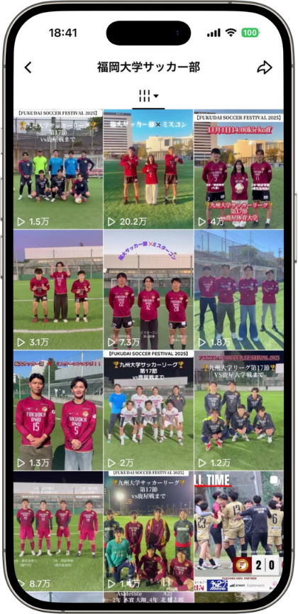 福大サッカー部 公式TikTok